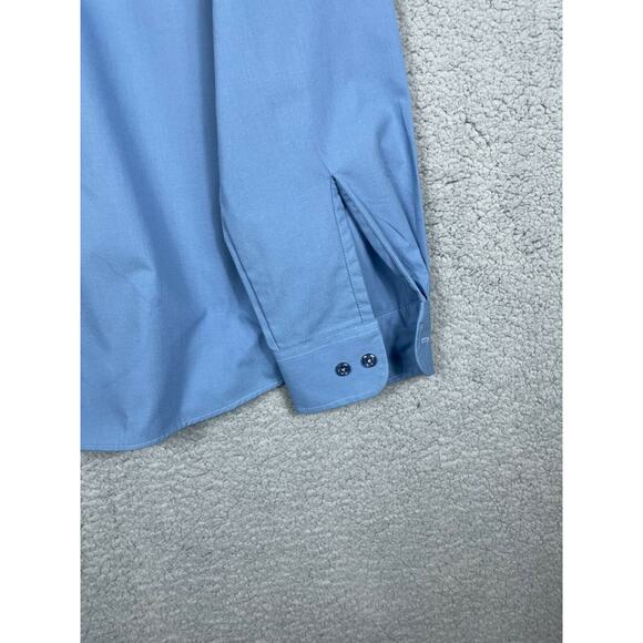 Linden Grey Womens Size M Blue Button Up Long Sleeve Shirt - Picture 9 of 9